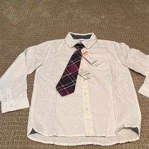 NWT Gymboree Dress Shirt and Tie Size M 7 8